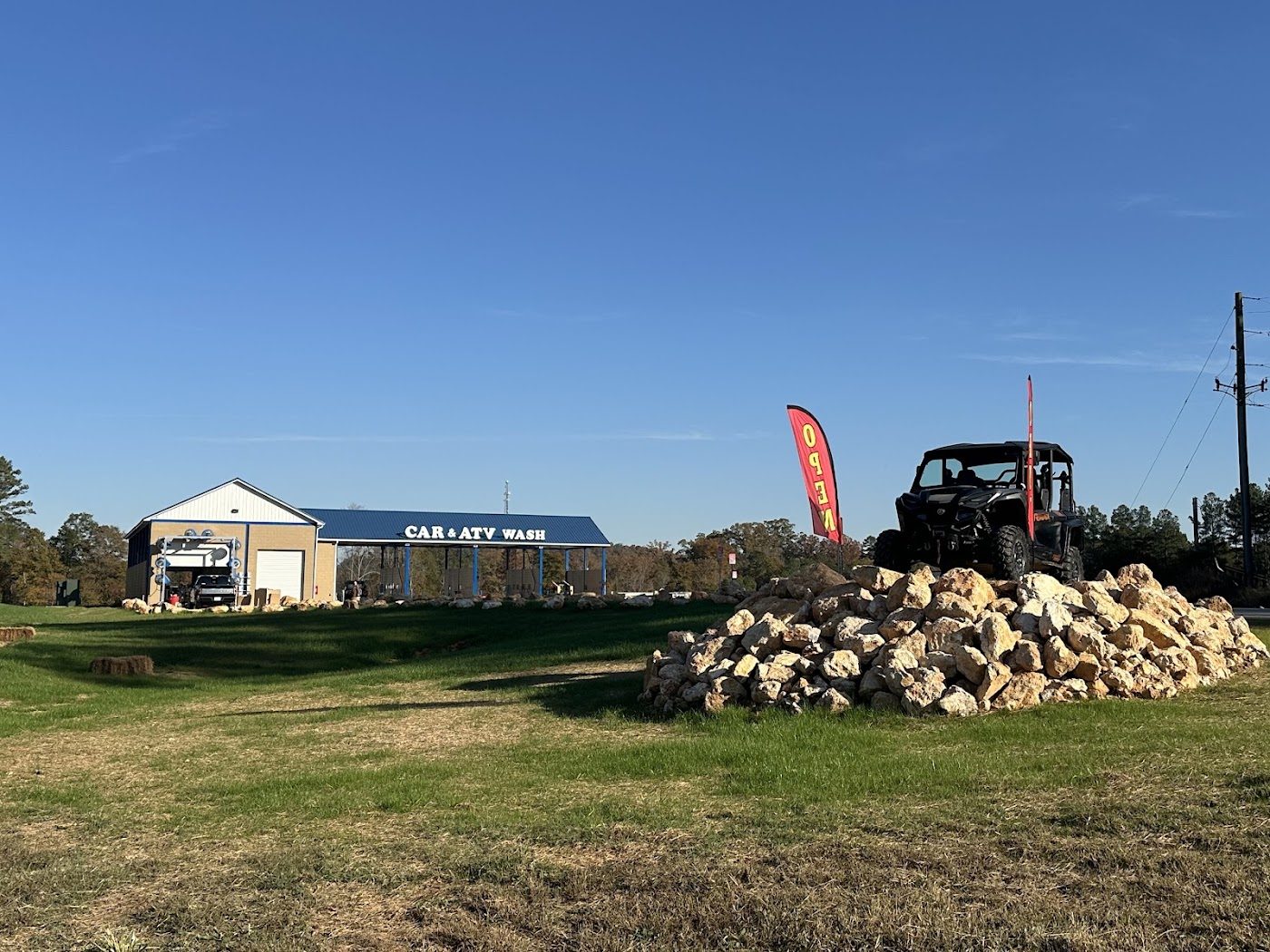 The wash site from the lot